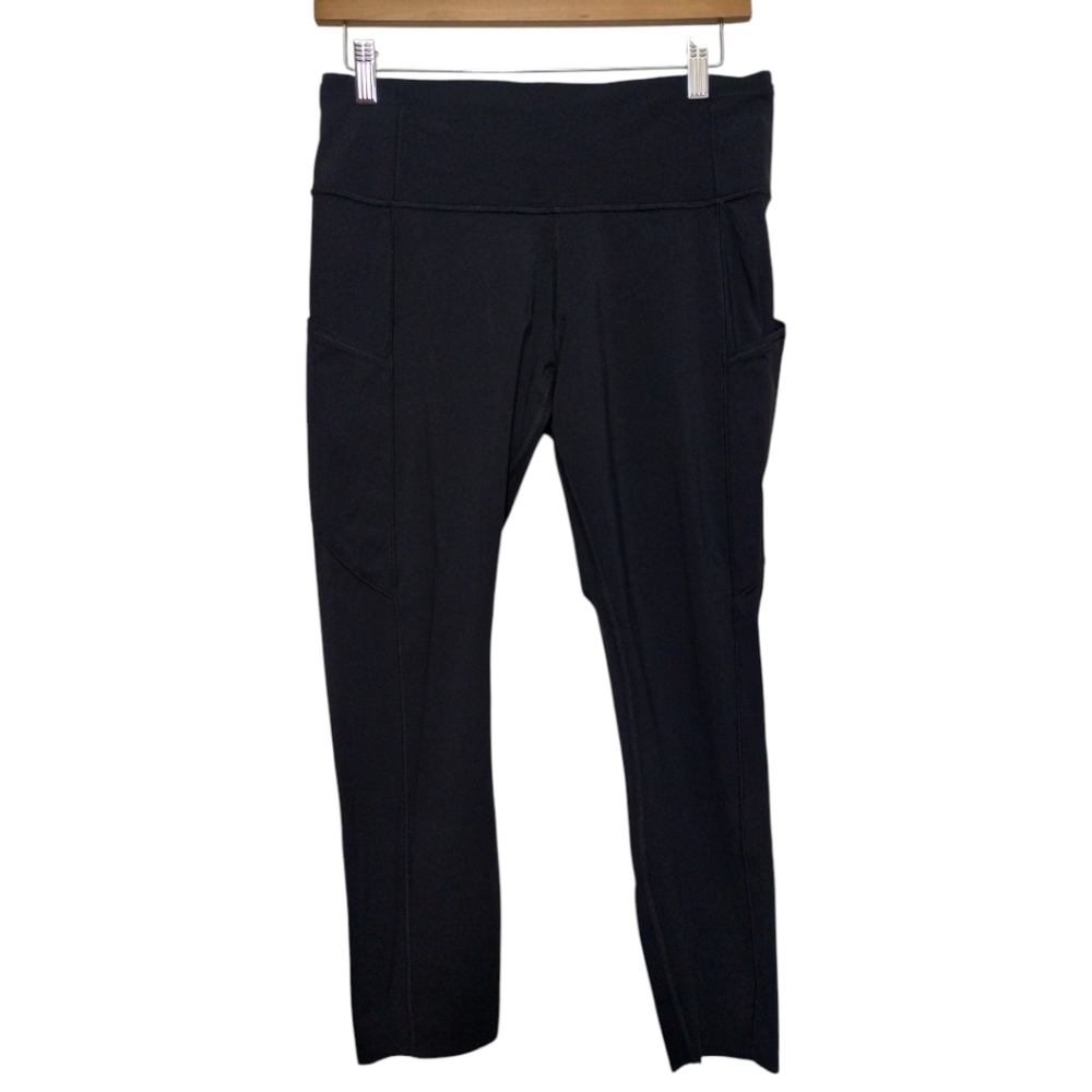 Lululemon Fast & Free 7/8 Tight II Non-Reflective Nulux Black Women's 10 Workout